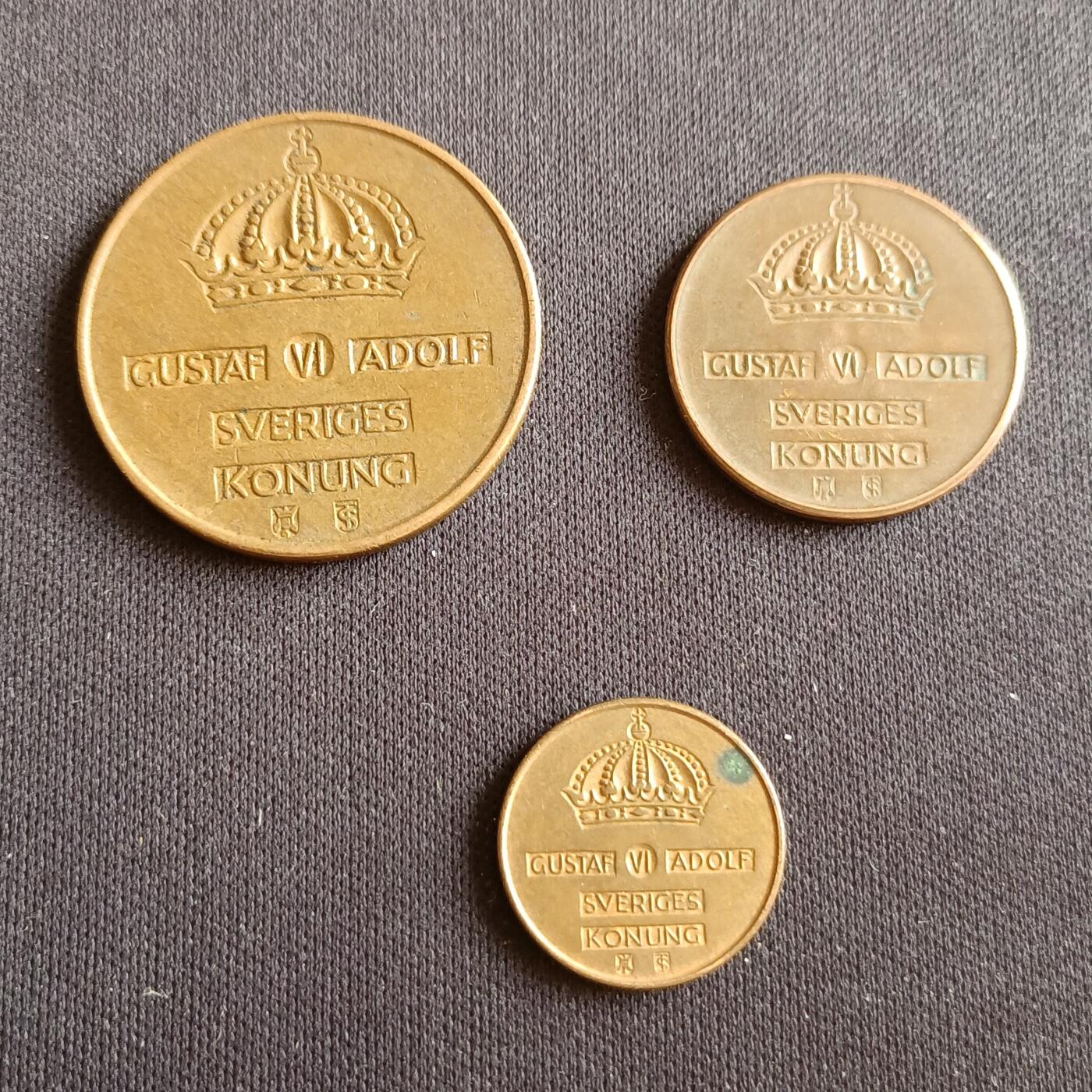 【游宝拍卖】丙午蛇马年第2期 瑞典铜币 3枚