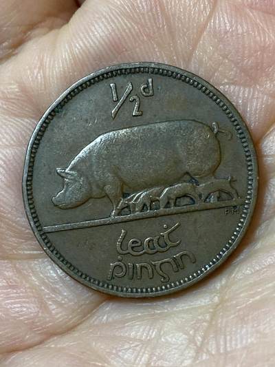 2026年第二十五场(总第一百九十四场）外国好品散币场(免佣金) - 爱尔兰1928年1/2便士(英辖自由邦时期，首发年)