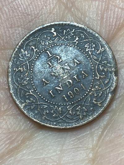 2026年第二十六场(总第一百九十五场）外国好品散币场(免佣金) - 英属印度1904年1/12安娜(爱德华七世时期)