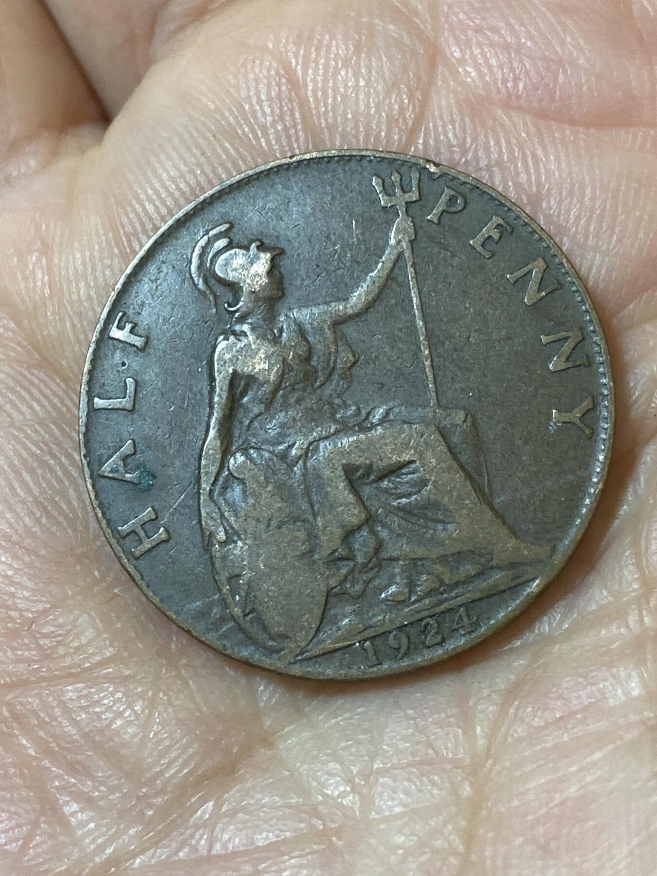 2026年第二十五场(总第一百九十四场）外国好品散币场(免佣金) 英国🇬🇧1924年1/2便士(乔治五世第一版)