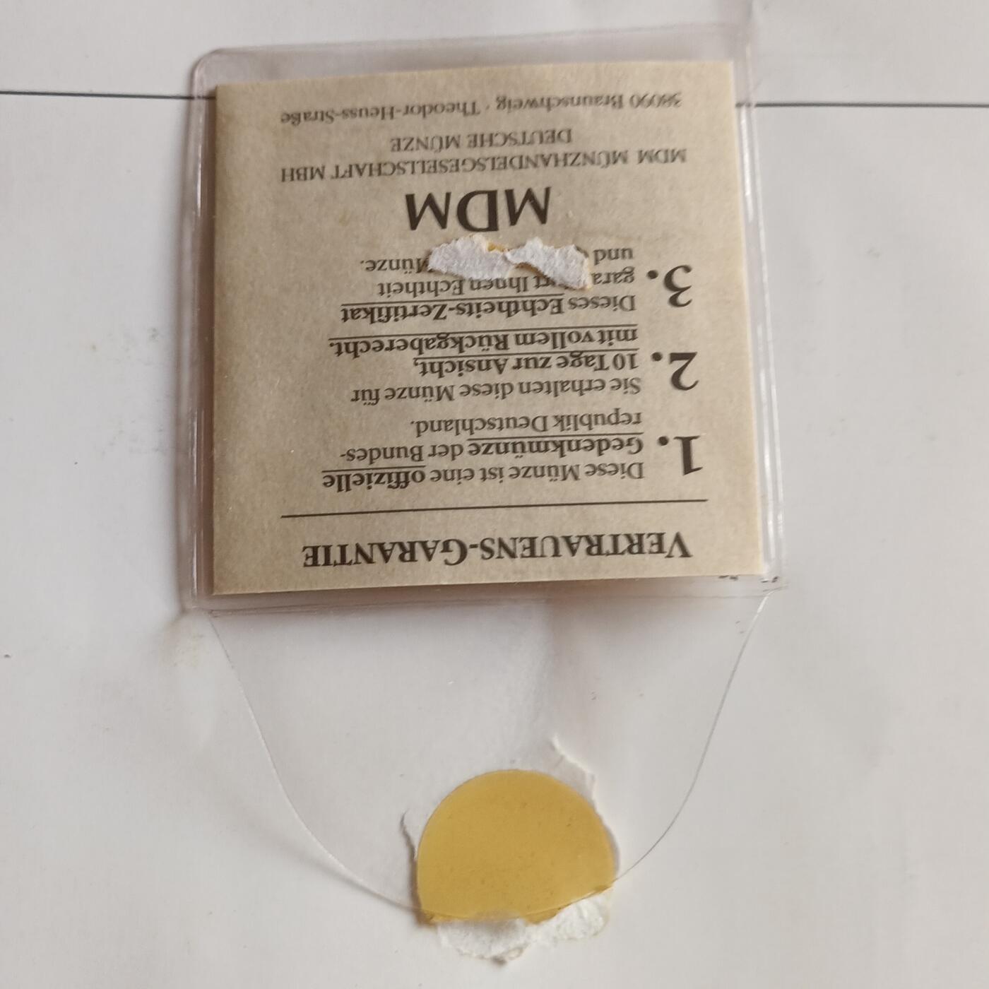 【游宝拍卖】丙午蛇马年第2期 德国1995年10马克圣玛利亚教堂纪念银币 15.5克 带证书册装