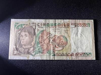 世界各国纸币拍卖 - 意大利1983年 5000里拉 实物图