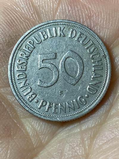2026年第二十五场(总第一百九十四场）外国好品散币场(免佣金) - 德国🇩🇪1966年50芬尼(第二版齿边，F标，斯图加特造)