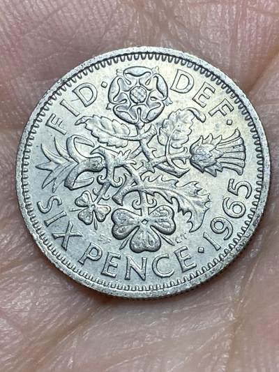 2026年第二十六场(总第一百九十五场）外国好品散币场(免佣金) - 英国🇬🇧1965年6便士(伊丽莎白二世青年桂冠第二版)