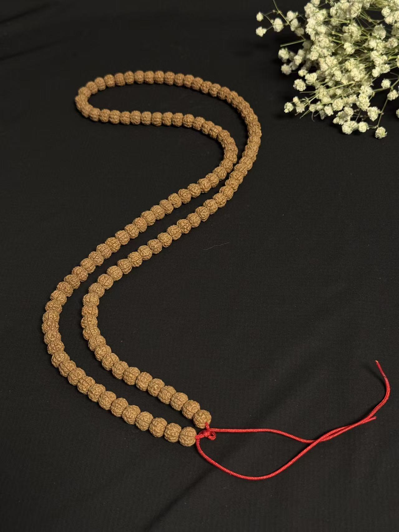 零元拍：蜂窝盘龙纹 金刚长串佛珠，约9.5/8MM