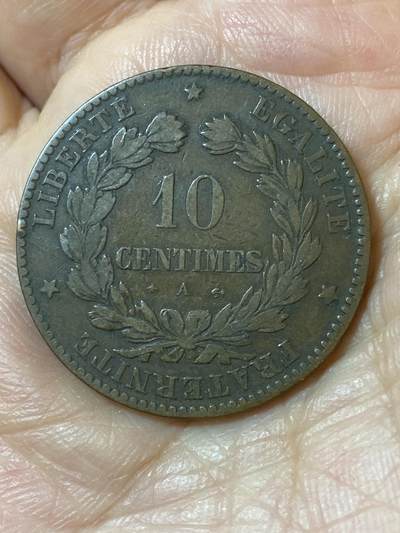 2026年第二十五场(总第一百九十四场）外国好品散币场(免佣金) - 流通好品–法兰西第三共和国1879年10生丁(第一版，A标巴黎造)