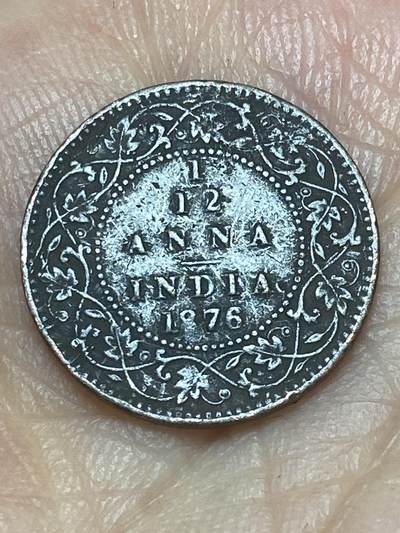 2026年第二十六场(总第一百九十五场）外国好品散币场(免佣金) - 英属印度1876年1/12安娜(维多利亚女王中年带冠第二版)