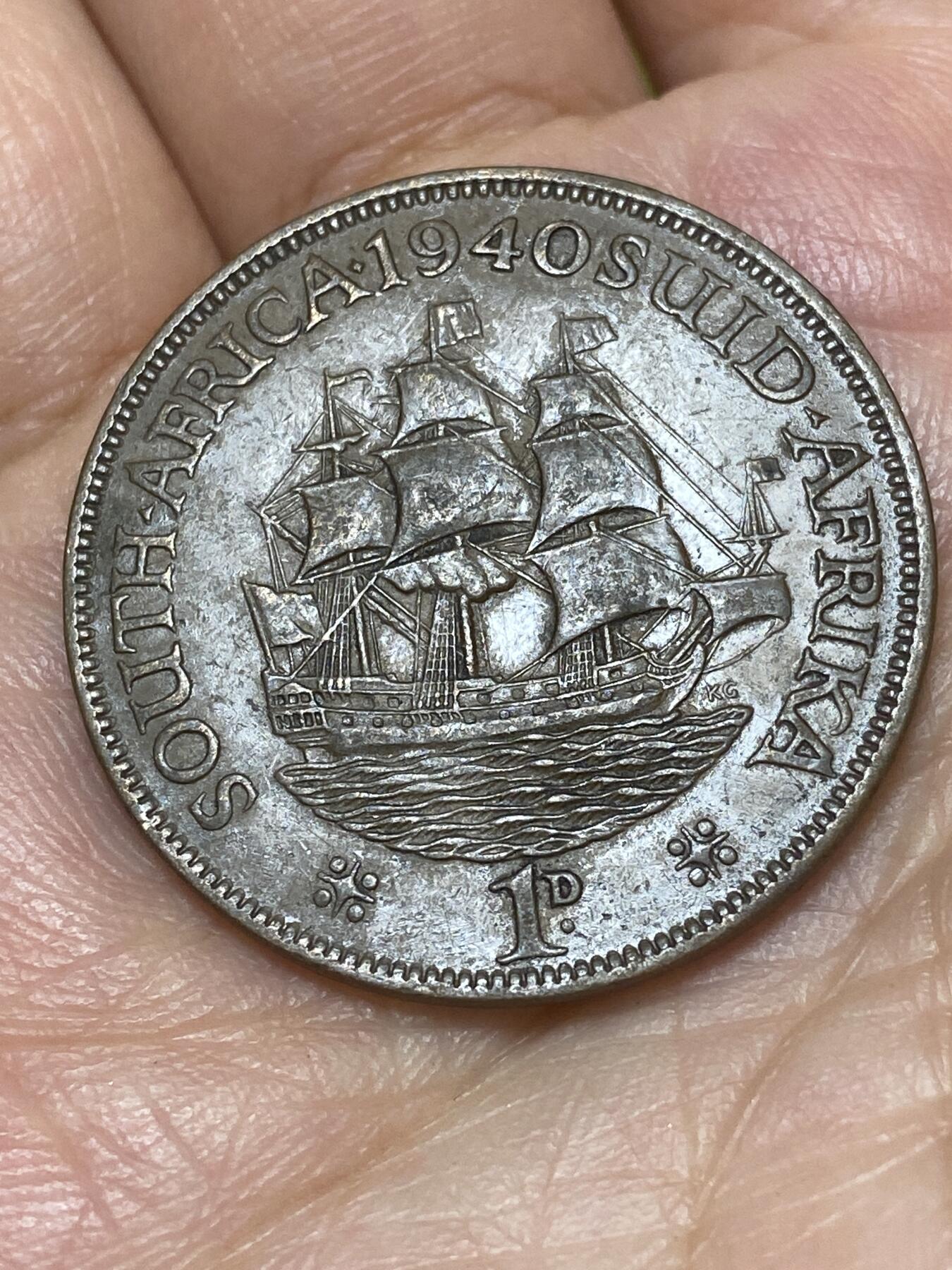 2026年第二十六场(总第一百九十五场）外国好品散币场(免佣金) 少见–英属南非1940年1便士(乔治六世第一版，Without star after date–年份后无星版)