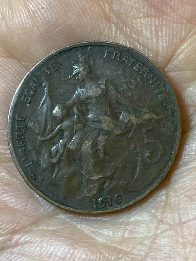 2026年第二十五场(总第一百九十四场）外国好品散币场(免佣金) - 法兰西第三共和国1916年5生丁(S版星标马德里造)