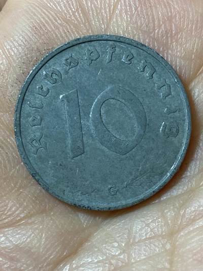 2026年第二十五场(总第一百九十四场）外国好品散币场(免佣金) - 德意志第三帝国1942年10芬尼(G标，卡尔斯鲁厄造)