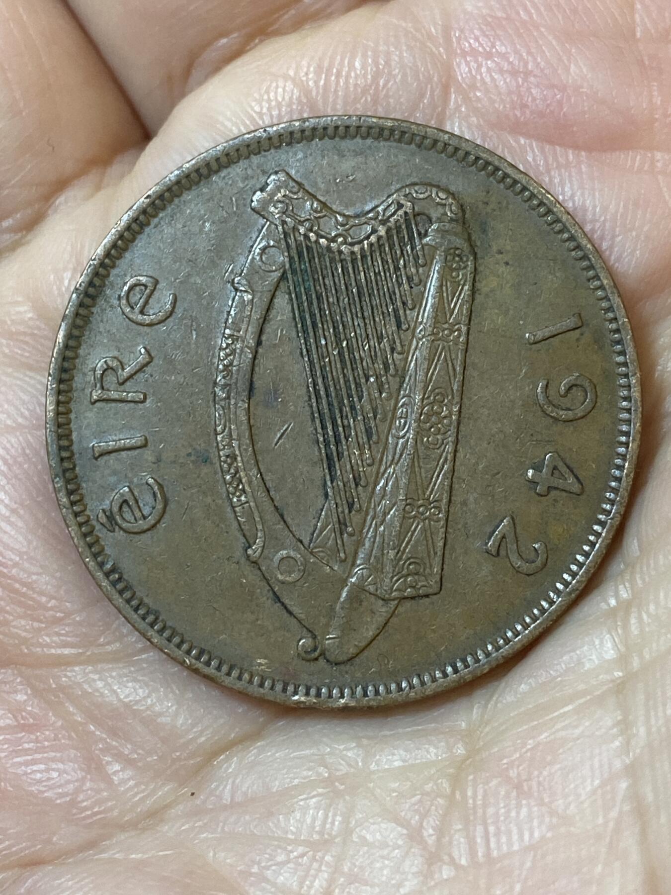 2026年第二十五场(总第一百九十四场）外国好品散币场(免佣金) 爱尔兰🇮🇪1942年1便士(共和国时期第一套)