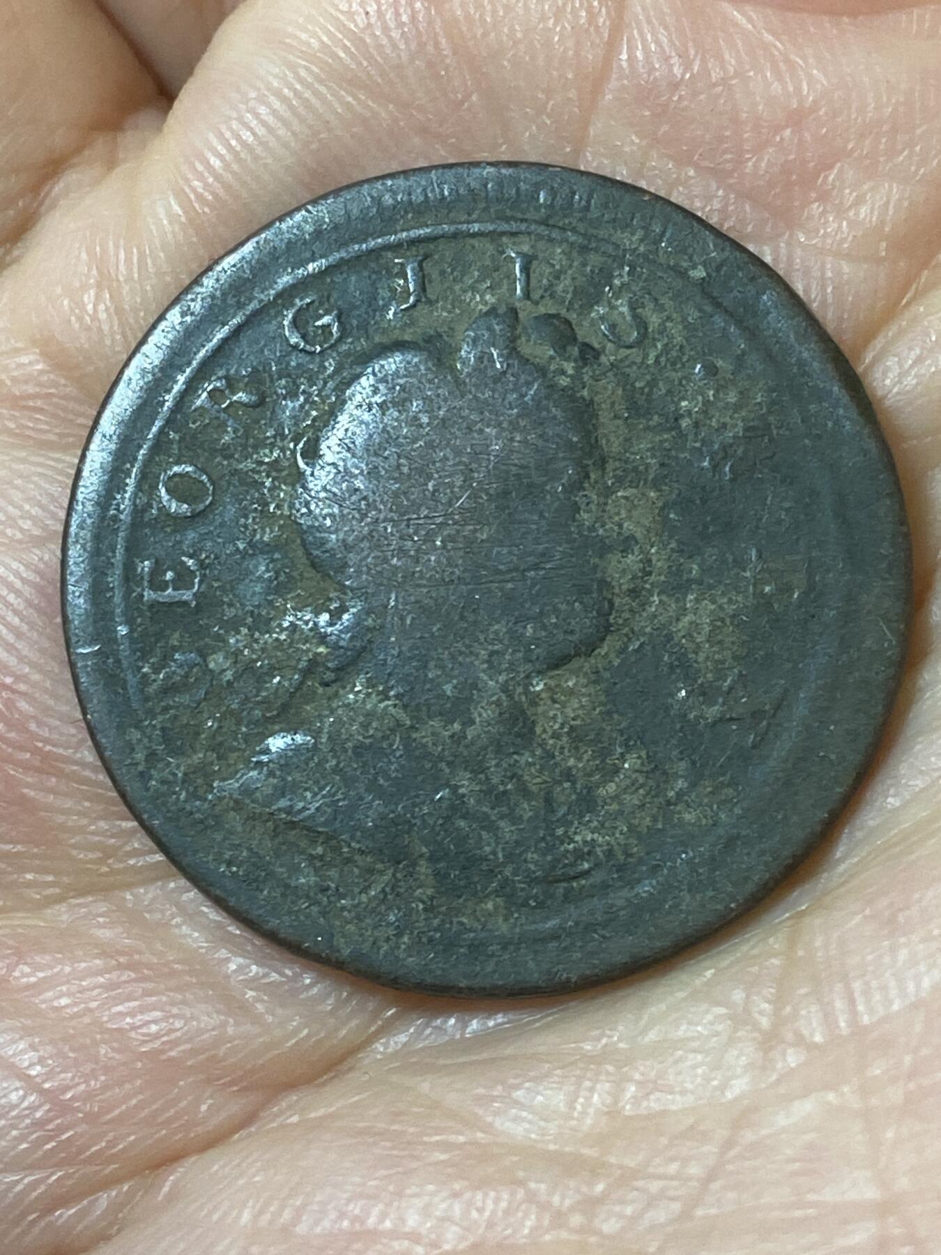 2026年第二十五场(总第一百九十四场）外国好品散币场(免佣金) 稀少古币–英国🇬🇧1721年1/2便士(乔治一世第二版)