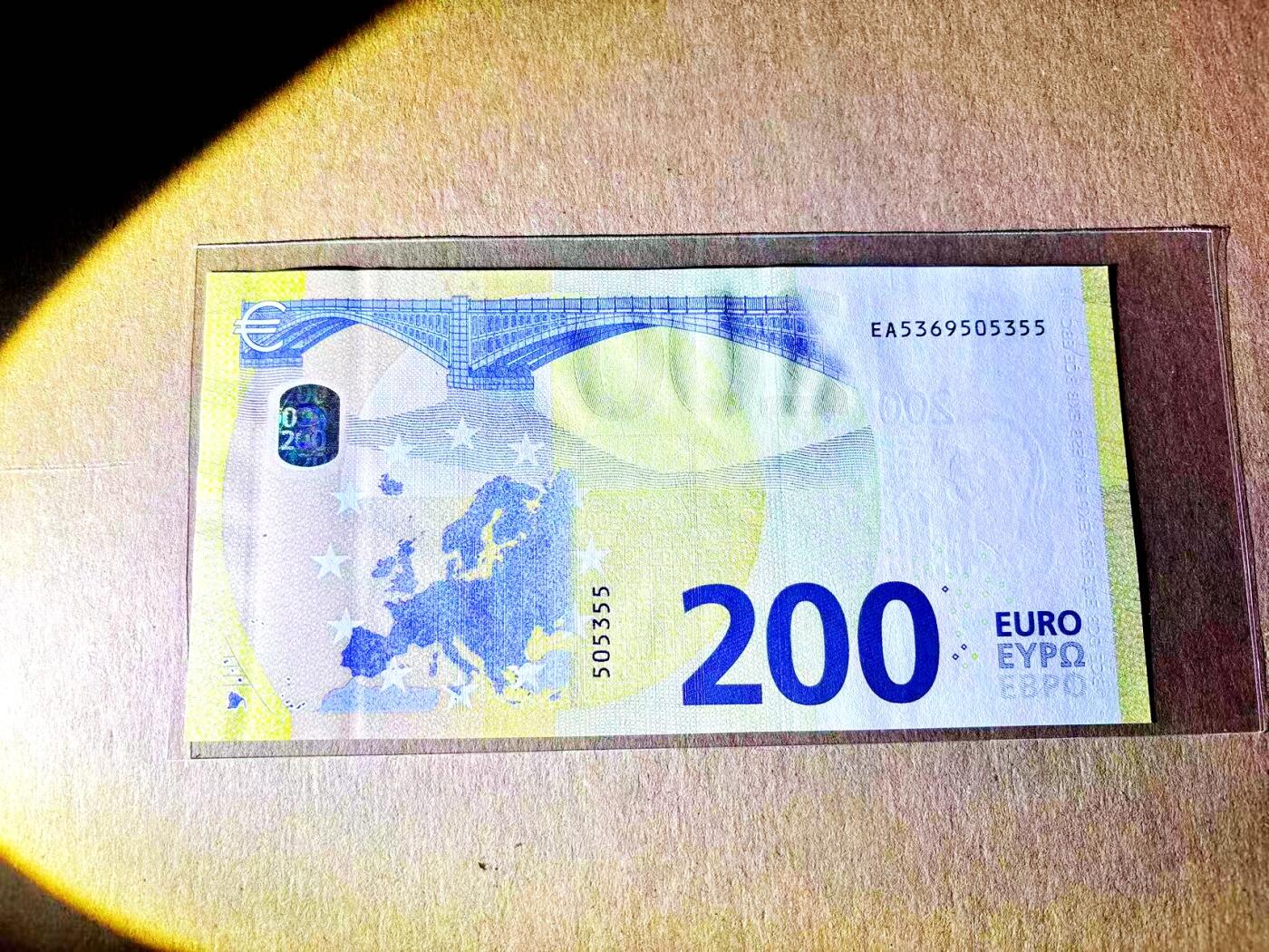 【Blue Auction】世界纸币精拍第787期——18级TOP拍卖/信誉/品质/专业/高效💫  【无47】欧盟 2019年200欧元 全新UNC