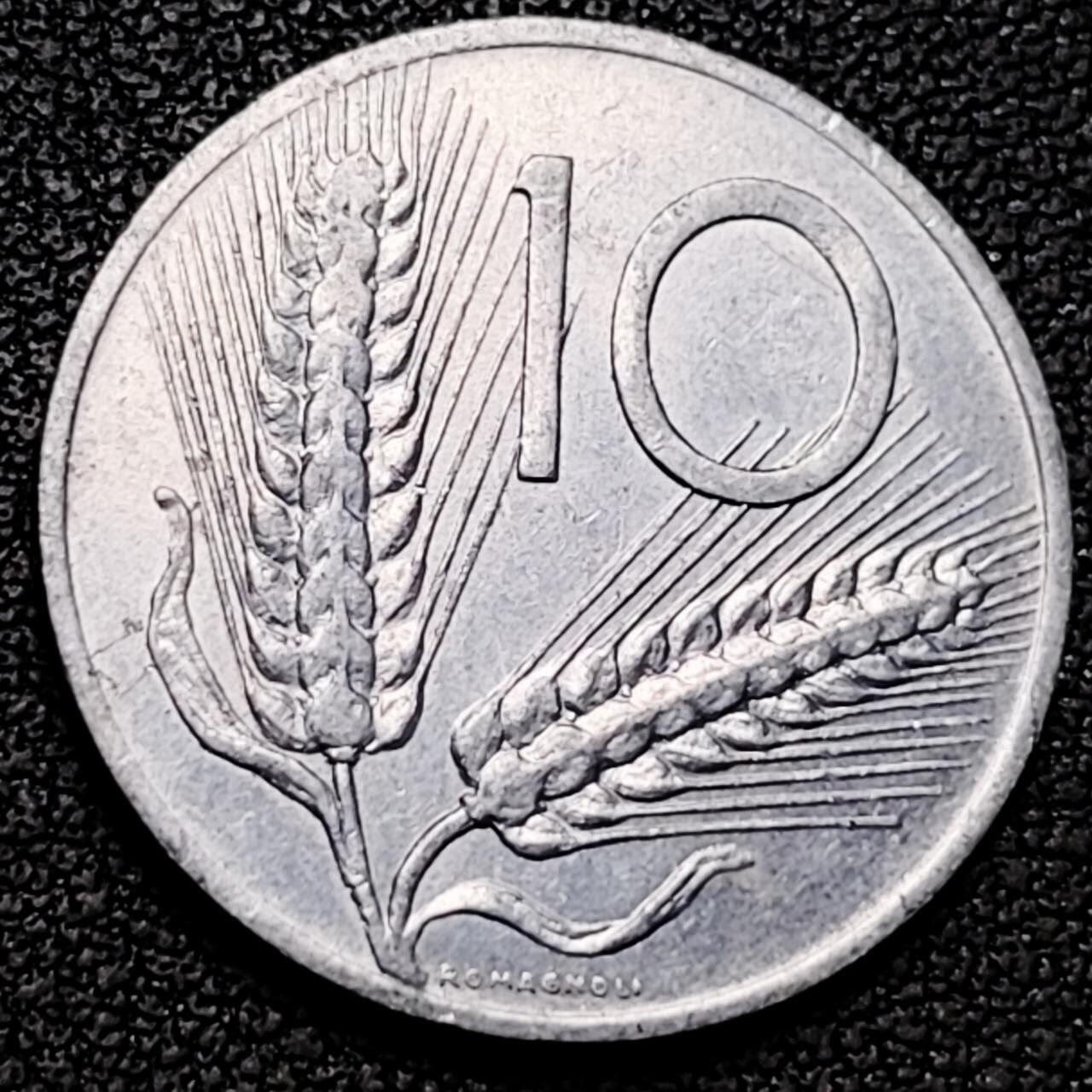 泉币菌-第192场- 除夕专场-新年快乐 本场拍品多 请提前出价（年后发货） 1981年 意大利 10里拉铝币 麦穗古犁 23.2mm