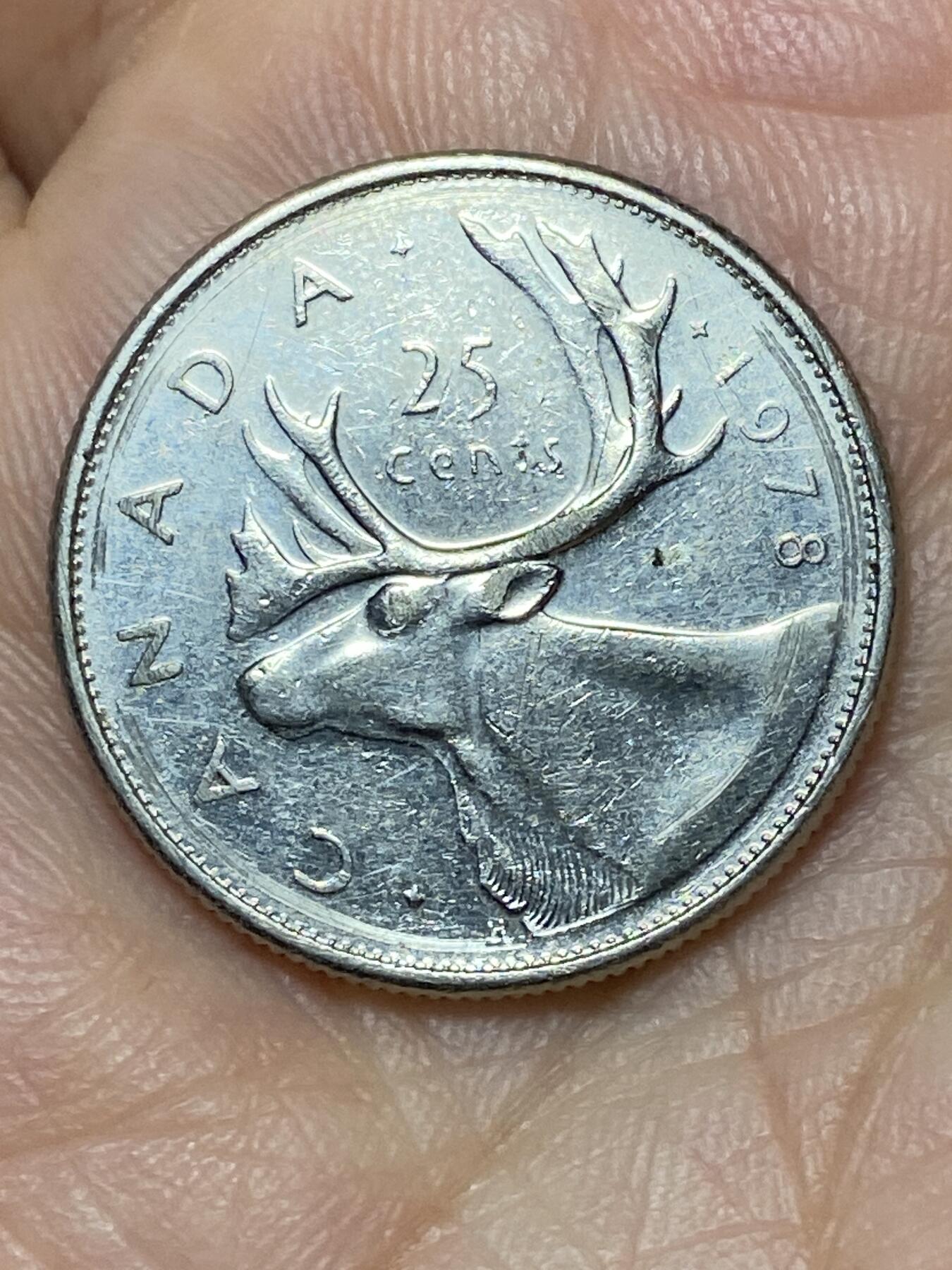 2026年第二十七场(总第一百九十六场）外国好品散币场(免佣金) 加拿大🇨🇦1978年25分(伊丽莎白二世中年花冠第三版关门年)