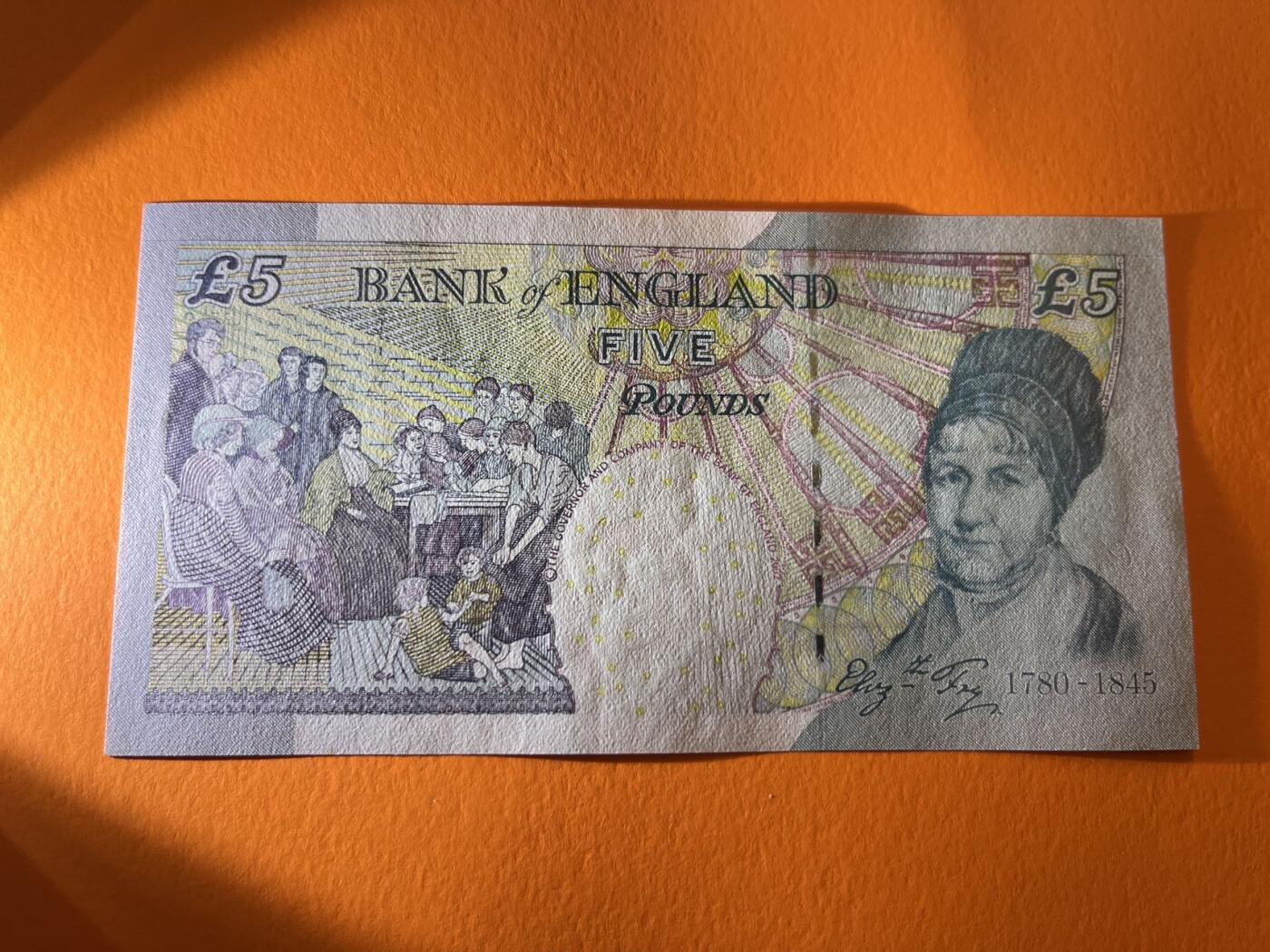 世界各国纸币拍卖 英国5英镑 实物图