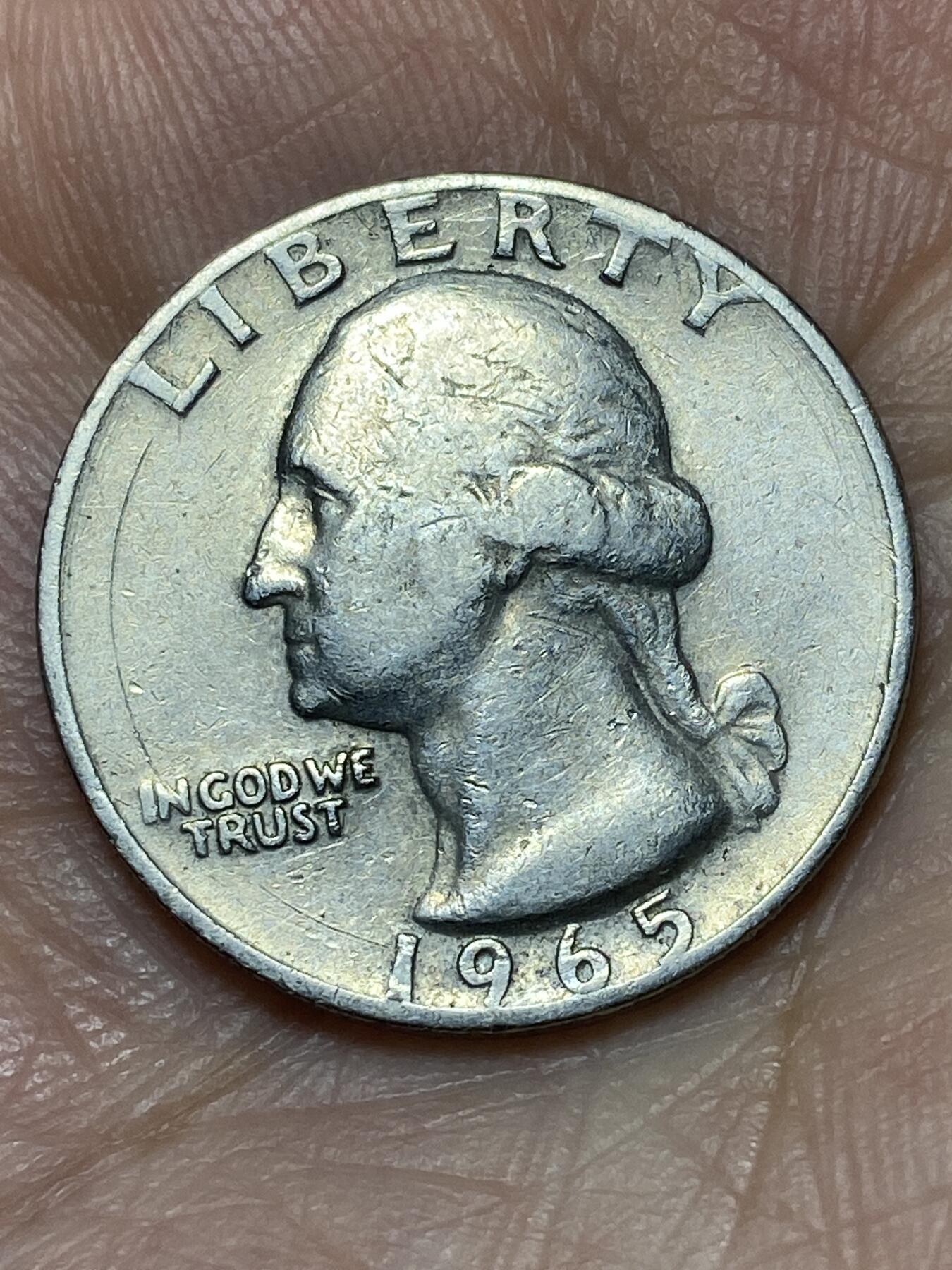 2026年第二十七场(总第一百九十六场）外国好品散币场(免佣金) 美国🇺🇸1965年1/4元(华盛顿1/4元第二版，无标版)