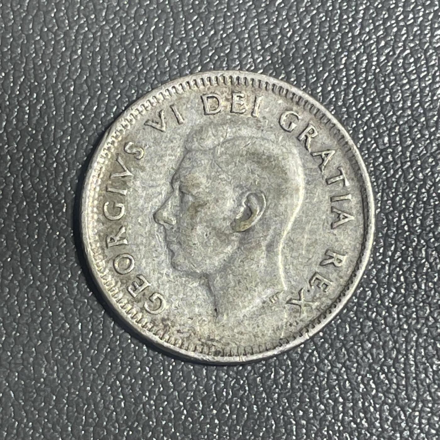 回流0301 加拿大1950年10分银币 银价2.33*80%*23=43元