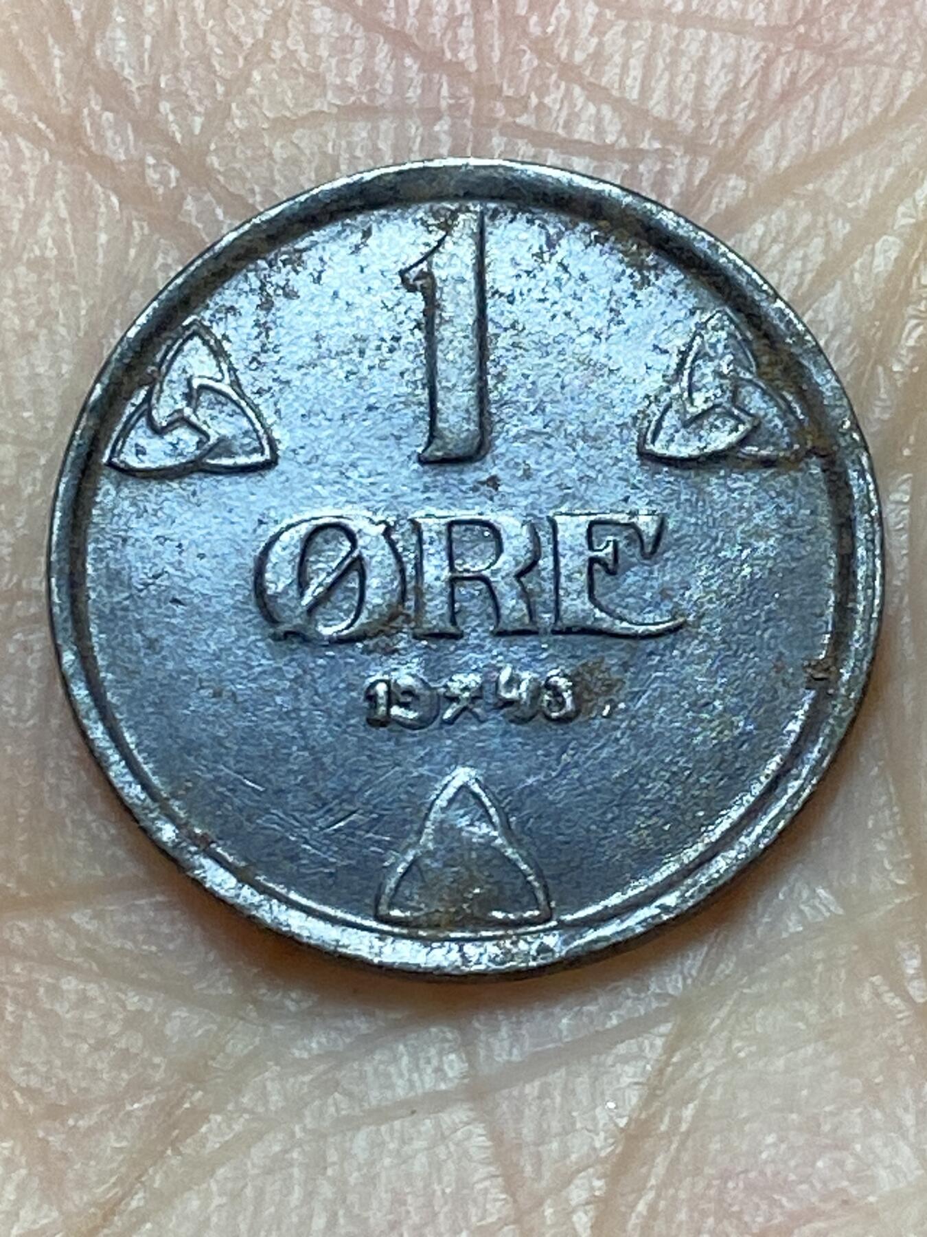 2026年第二十七场(总第一百九十六场）外国好品散币场(免佣金) 挪威🇳🇴1943年1欧尔铁币(哈康七世第四版，二战德国占领时期)