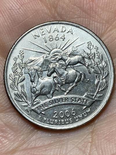2026年第二十七场(总第一百九十六场）外国好品散币场(免佣金) - 美国🇺🇸2006年1/4美元(州系列，内华达州纪念币，D标丹佛造)