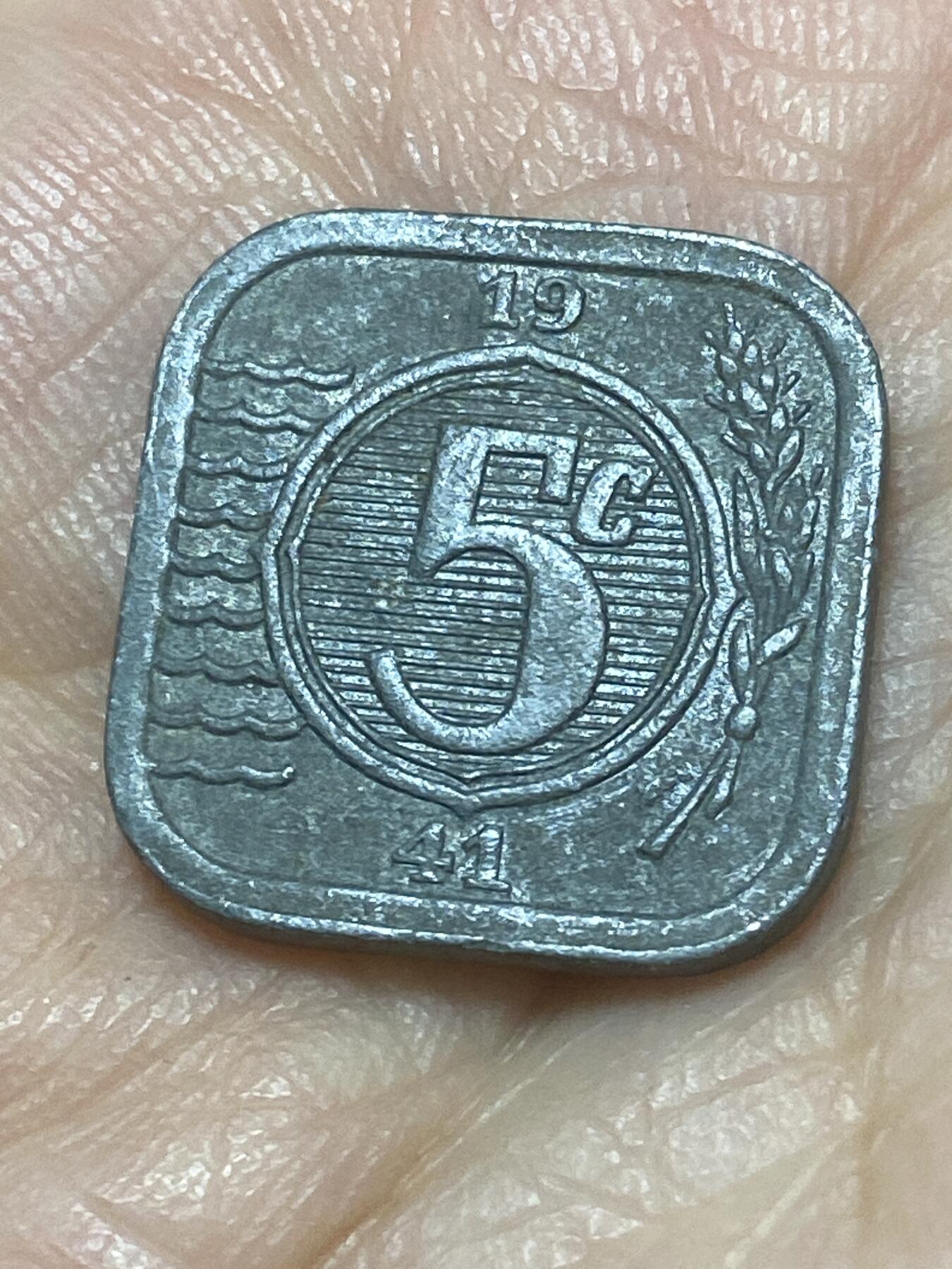 2026年第二十六场(总第一百九十五场）外国好品散币场(免佣金) 荷兰🇳🇱1941年5分(二战德国占领时期)