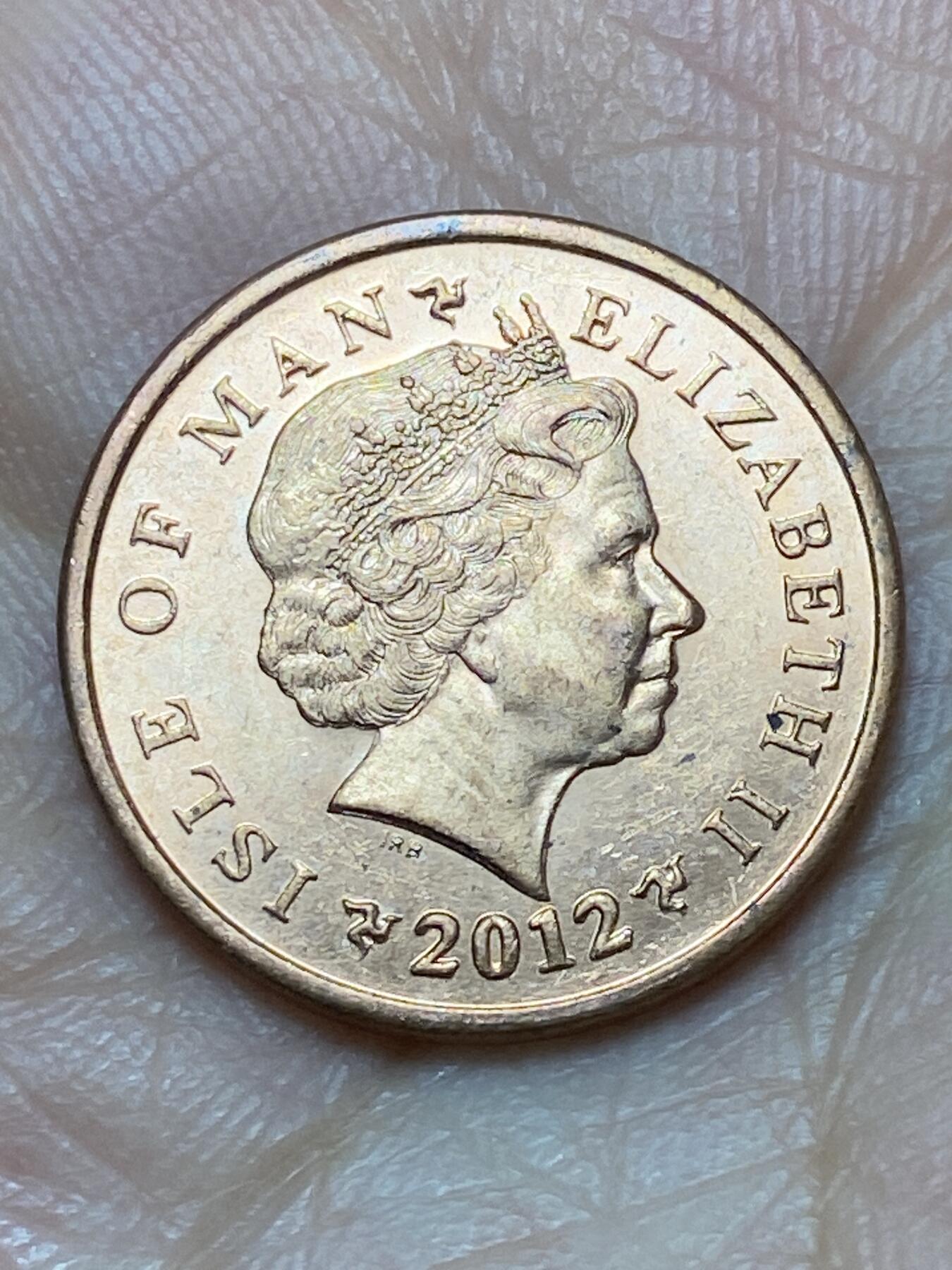 2026年第二十七场(总第一百九十六场）外国好品散币场(免佣金) 英属马恩岛马恩岛2012年1便士(伊丽莎白二世老年第三套)