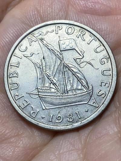 2026年第二十七场(总第一百九十六场）外国好品散币场(免佣金) - 葡萄牙🇵🇹1981年5埃斯库多(共和国时期第五套)