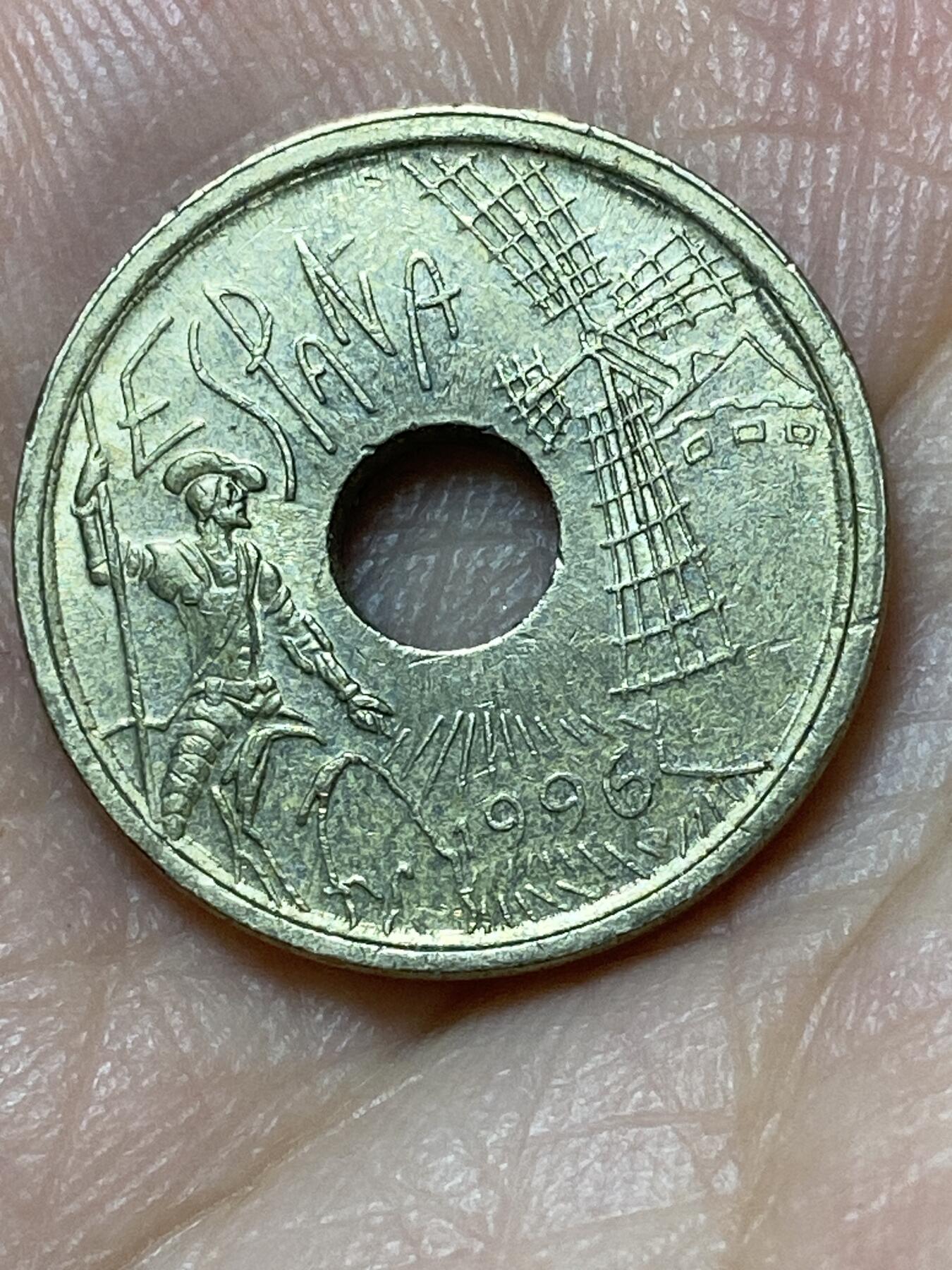 2026年第二十七场(总第一百九十六场）外国好品散币场(免佣金) 西班牙🇪🇸1996年25比塞塔(卡斯蒂利亚–拉曼恰自治区纪念币)