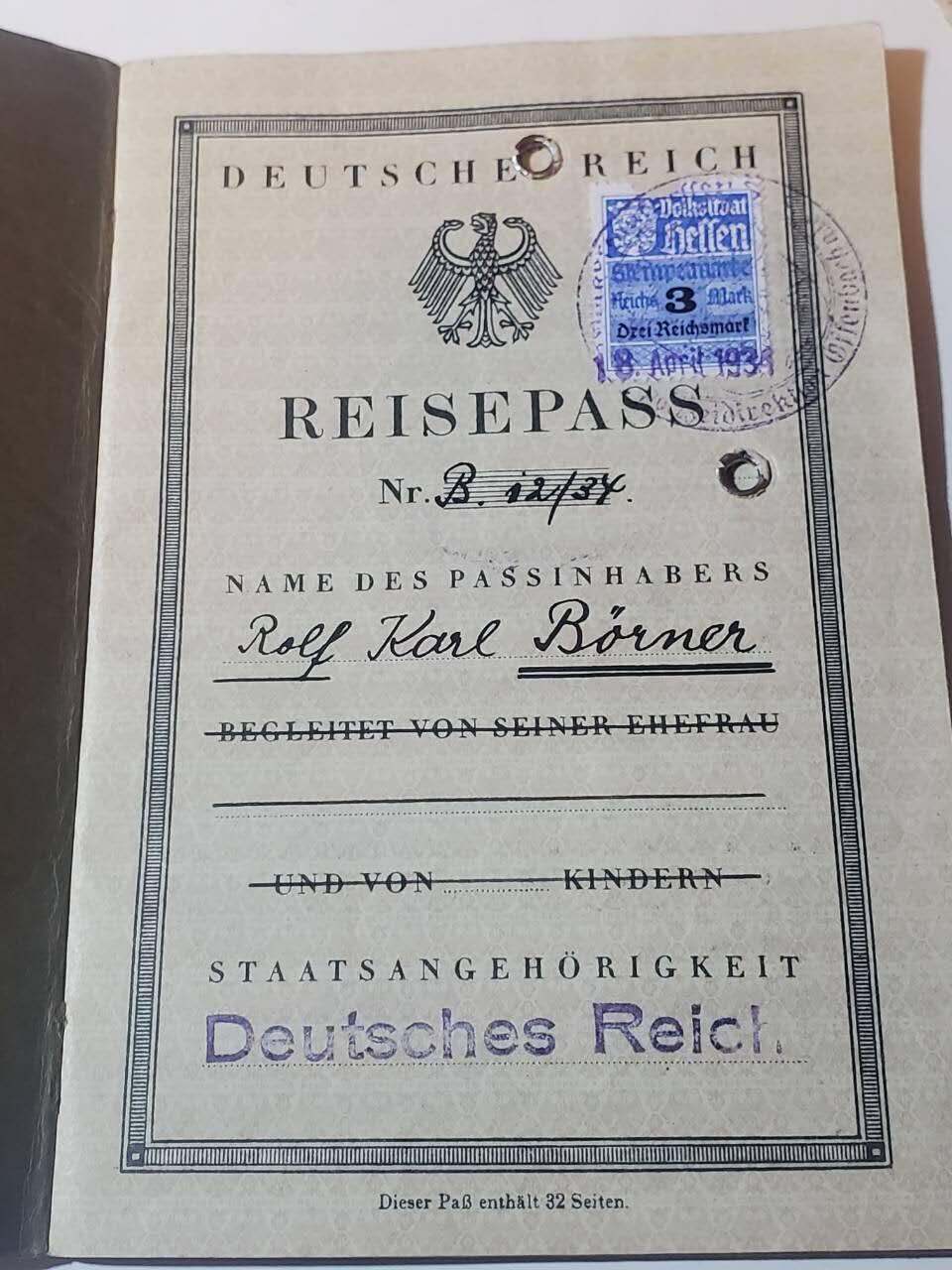 韵星假日军品类拍卖第41期 -- Rimey Holidays Militaria Auction 41 魏玛共和国-德意志第三帝国护照 保存完好