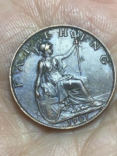 2026年第二十六场(总第一百九十五场）外国好品散币场(免佣金) - 英国🇬🇧1901年1法新(维多利亚女王逝世年，老年披纱关门年)