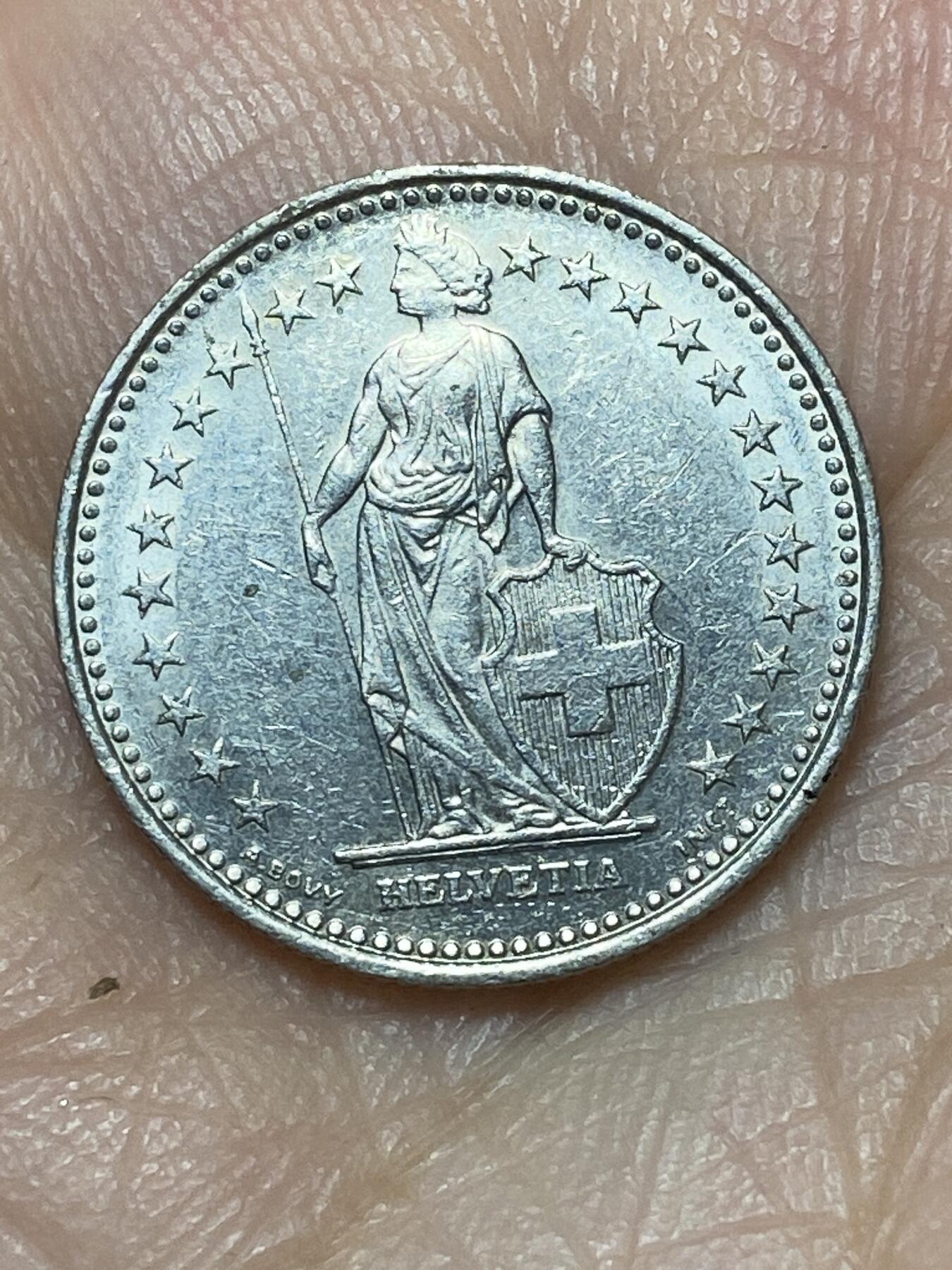 2026年第二十七场(总第一百九十六场）外国好品散币场(免佣金) 瑞士🇨🇭1986年1/2法郎(第五版，B标伯尔尼造)
