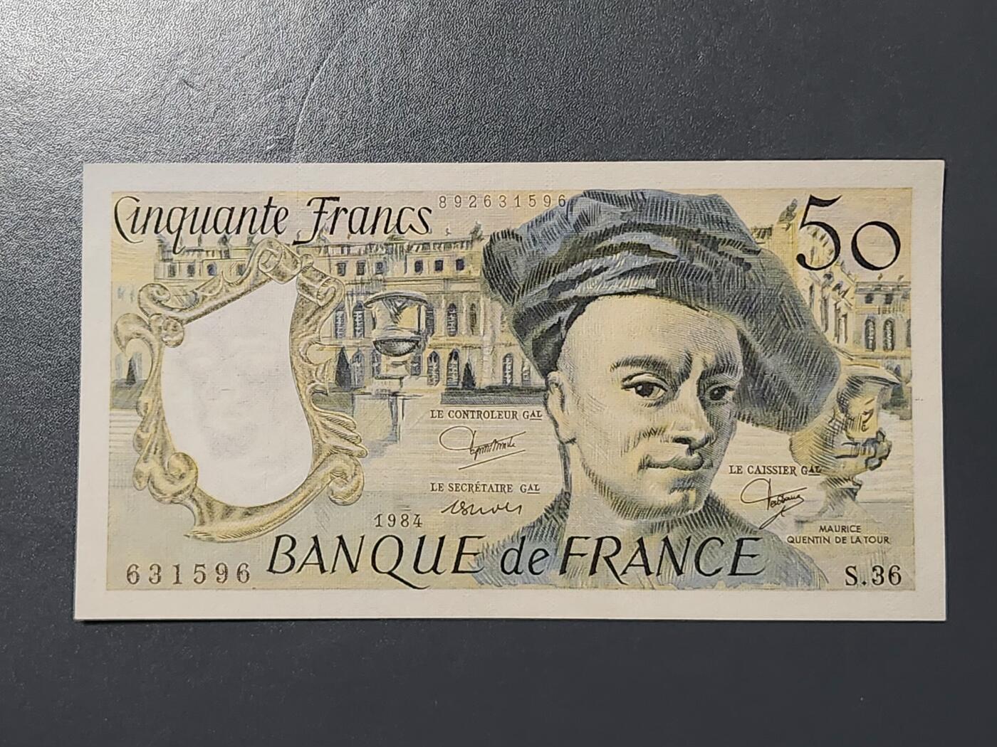 2月15号晚上8点 外国纸币自动截拍第26场 50法郎几乎全新