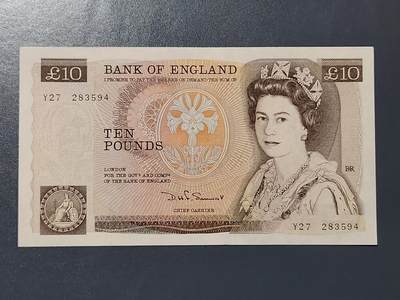 2月15号晚上8点 外国纸币自动截拍第26场 - 英格兰银行 D序列10镑(南丁格尔) David H.F.S签字 几乎全新