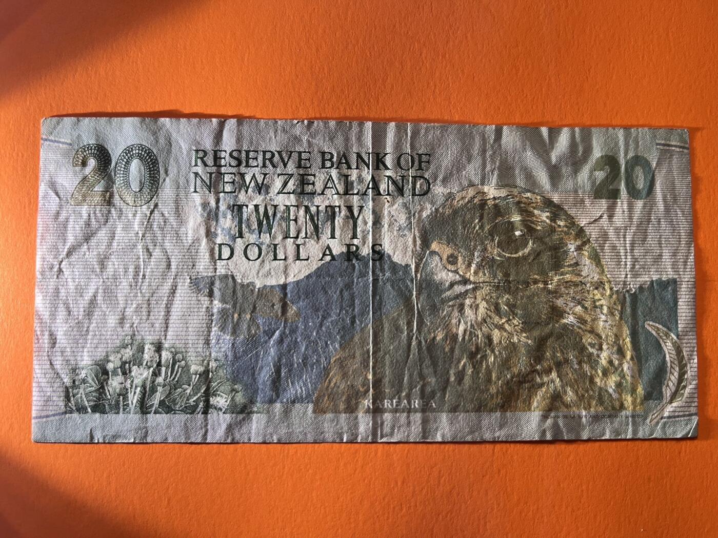 世界各国纸币拍卖 新西兰20元 实物图