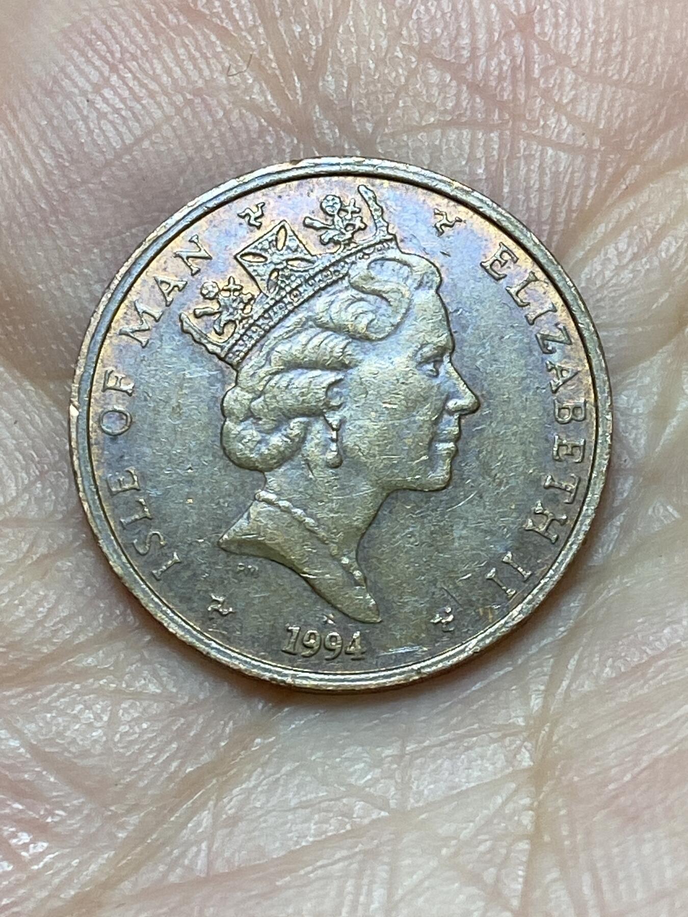 2026年第二十七场(总第一百九十六场）外国好品散币场(免佣金) 英属马恩岛🇮🇲1994年1便士(伊丽莎白二世中年高冠第二套)