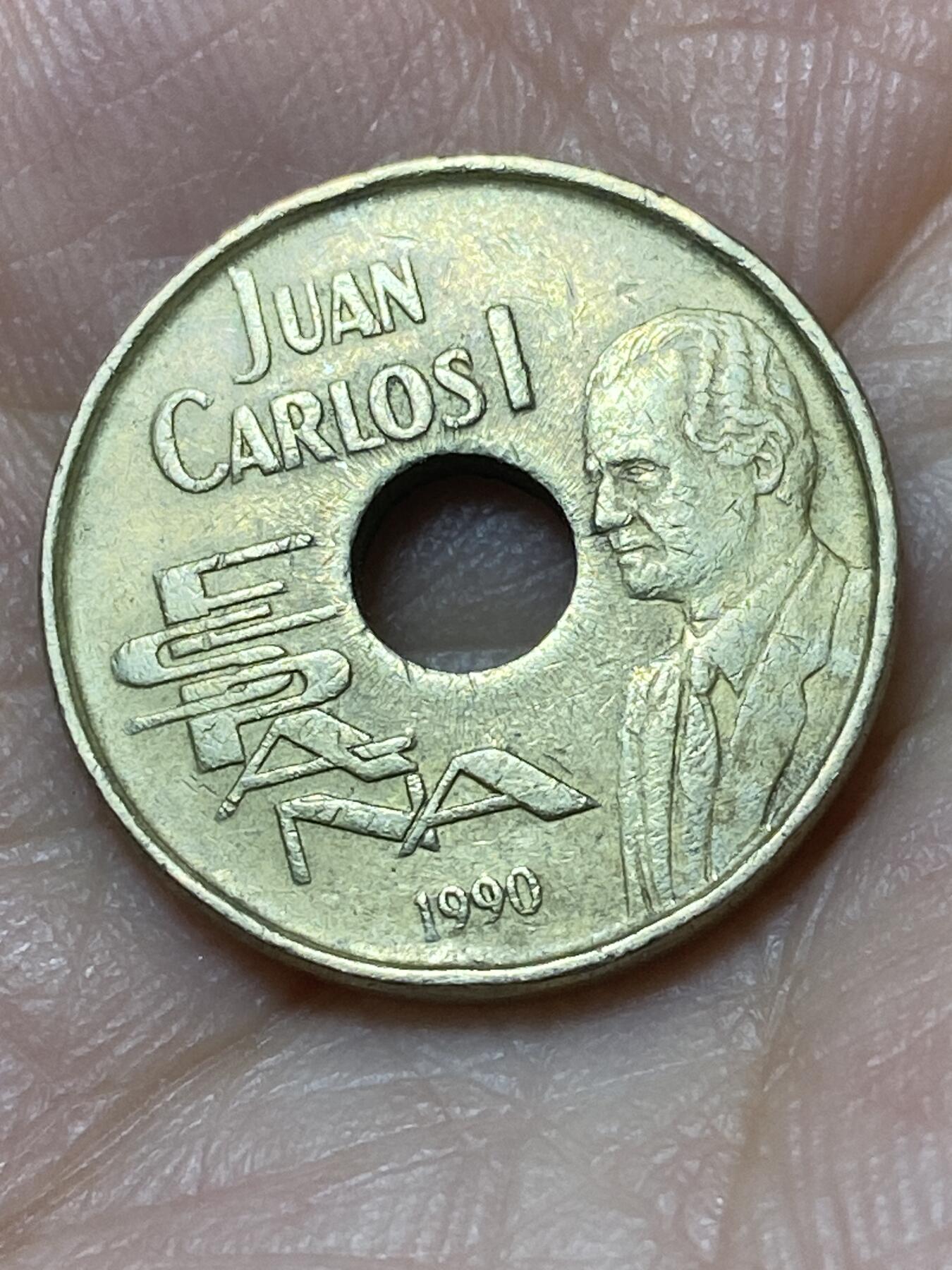 2026年第二十七场(总第一百九十六场）外国好品散币场(免佣金) 西班牙🇪🇸1990年25比塞塔(1992年巴塞罗那奥运会纪念币)