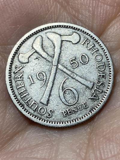 2026年第二十七场(总第一百九十六场）外国好品散币场(免佣金) - 少见–英属南罗德西亚1950年6便士(乔治六世第五版)