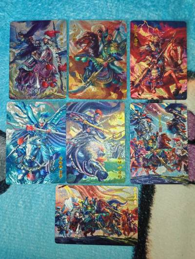 买就送PR！！龙虎卡牌-七六场（满200元包邮，无佣金，每周六结拍，欢迎送拍） - 粗闪7张 百里卡牌 嘉宁水浒 -水浒五虎&合体卡