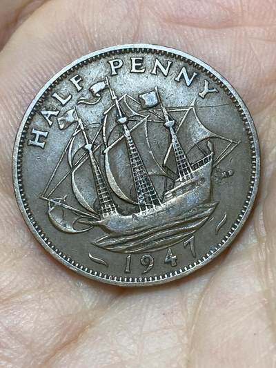 2026年第二十七场(总第一百九十六场）外国好品散币场(免佣金) - 英国🇬🇧1947年半便士(乔治六世第一版)