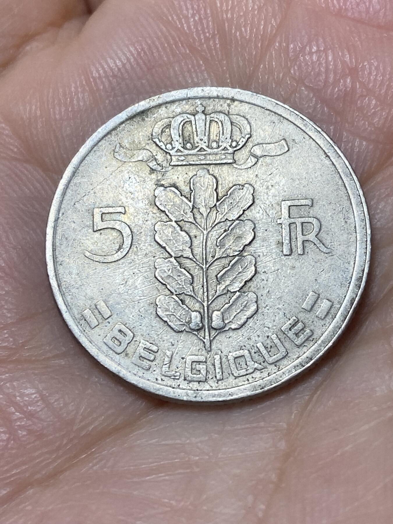 2026年第二十六场(总第一百九十五场）外国好品散币场(免佣金) 比利时🇧🇪1949年5法郎(博杜安一世早期年份，法语版)