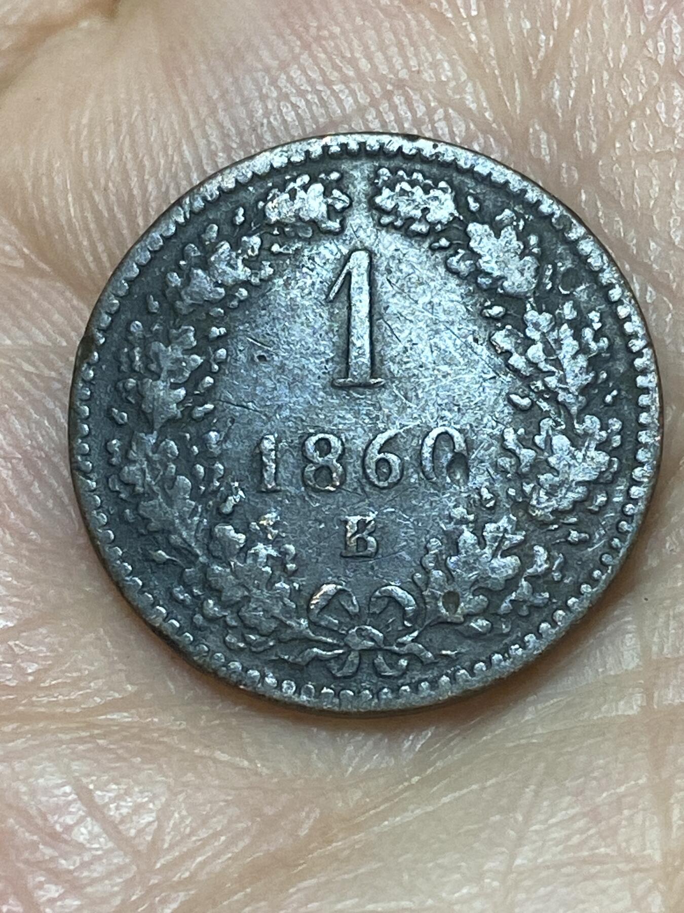 2026年第二十六场(总第一百九十五场）外国好品散币场(免佣金) 奥地利帝国1860年1克鲁泽(弗朗茨·约瑟夫一世时期，B标克雷姆尼察造)