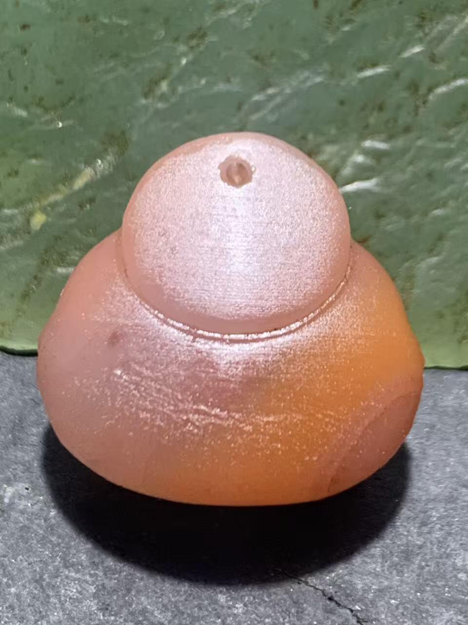 精美亚光川料南红玛瑙雕刻弥勒佛吊坠一个