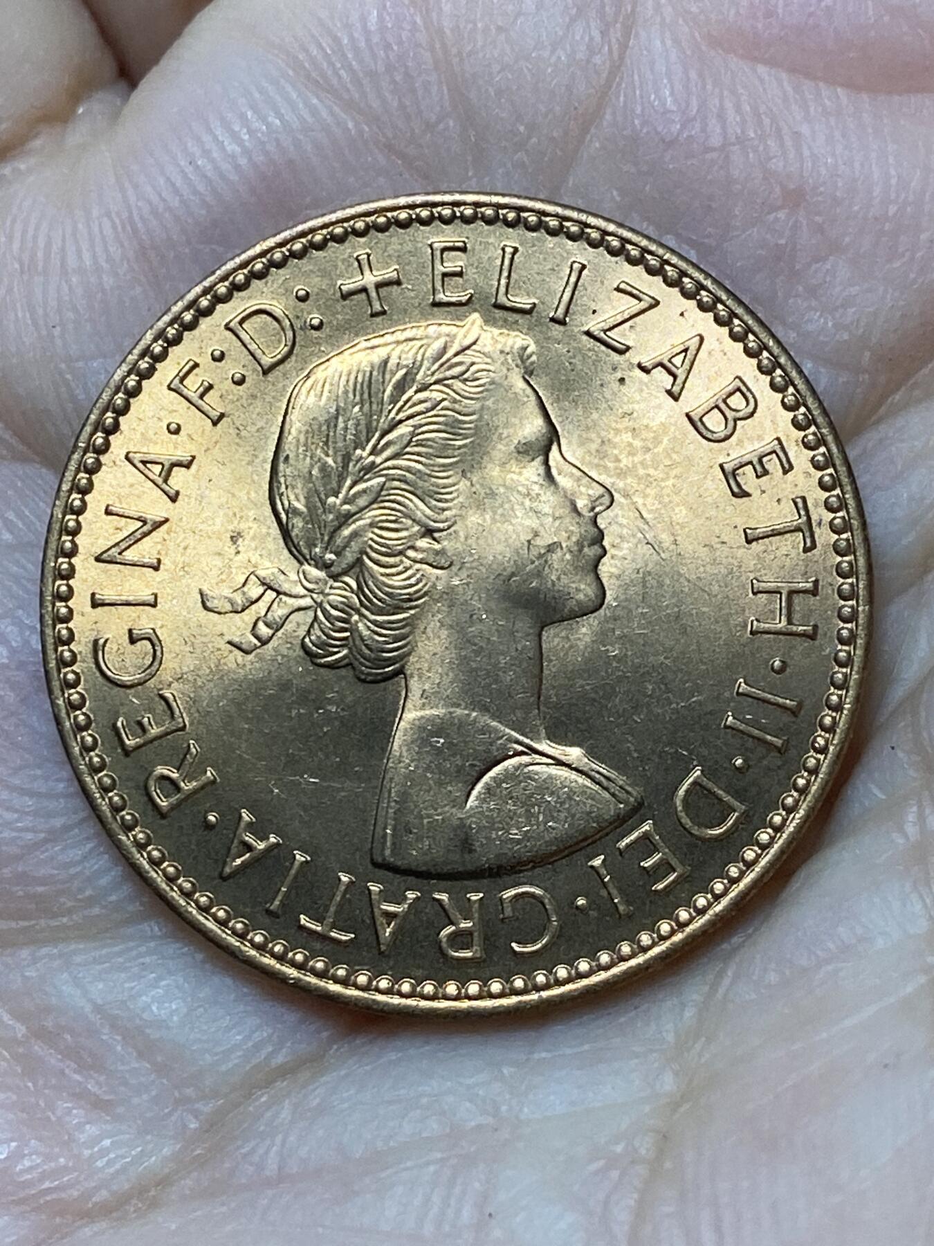 2026年第二十七场(总第一百九十六场）外国好品散币场(免佣金) 原光好品英国🇬🇧1967年半便士(伊丽莎白二世青年桂冠第二版，普制币关门年)