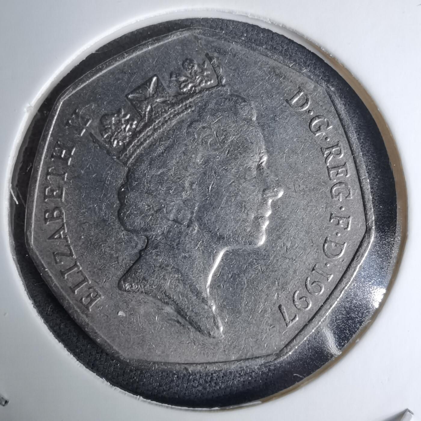 沼泽如烟--第996场 英国1997年50便士