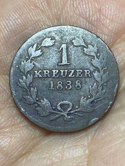 2026年第二十六场(总第一百九十五场）外国好品散币场(免佣金) - 德意志邦国–巴登大公国1838年1克鲁泽(利奥波德一世第三版)