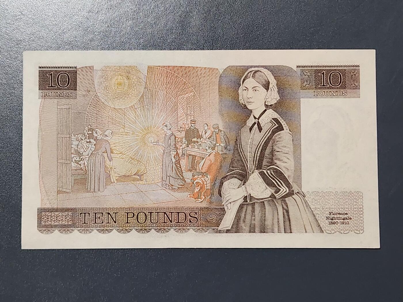 2月15号晚上8点 外国纸币自动截拍第26场 英格兰银行 D序列10镑(南丁格尔) David H.F.S签字 几乎全新