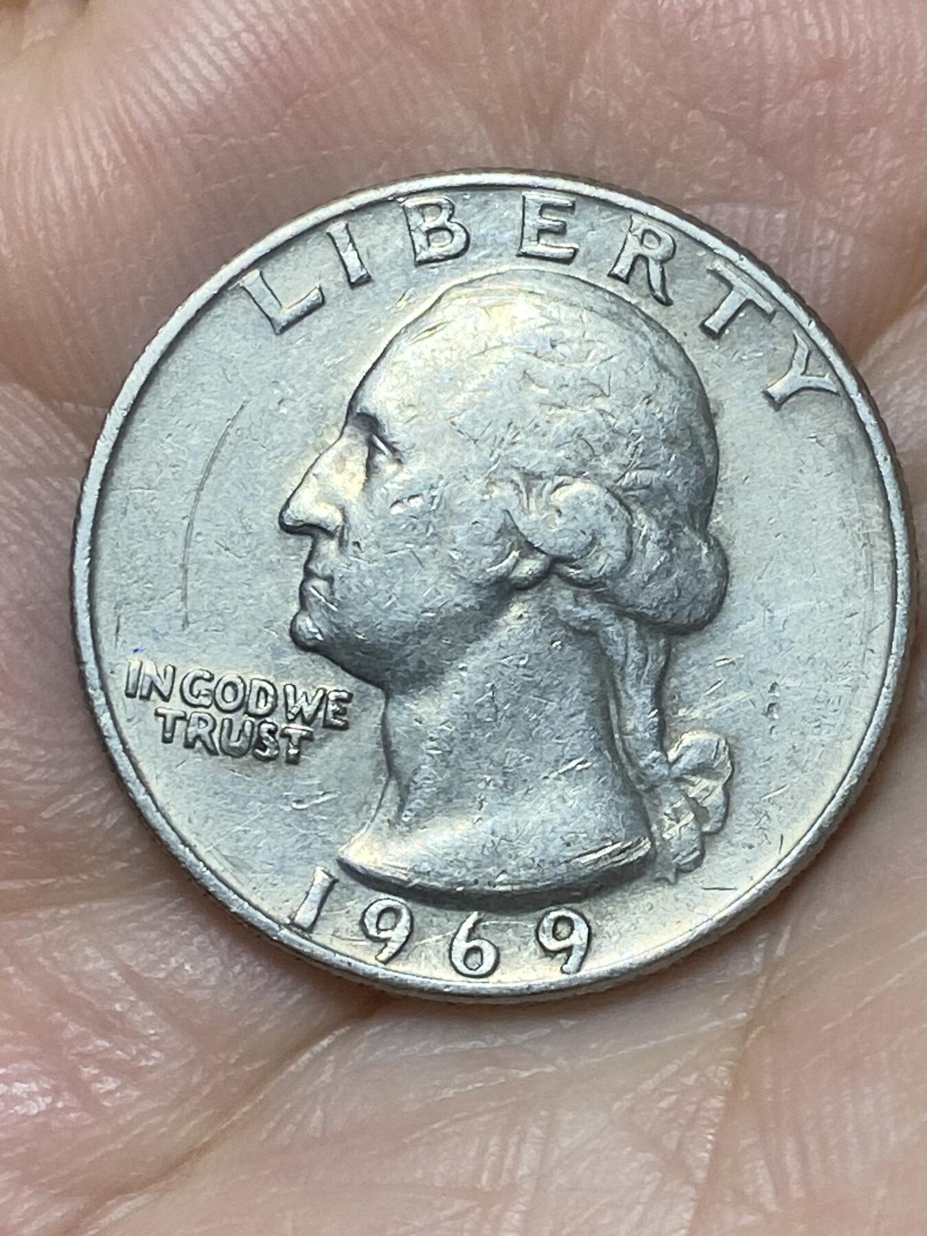 2026年第二十七场(总第一百九十六场）外国好品散币场(免佣金) 美国🇺🇸1969年1/4元(华盛顿1/4元第二版，无标版)