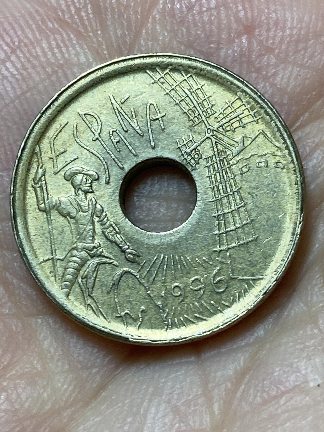 2026年第二十七场(总第一百九十六场）外国好品散币场(免佣金) 西班牙🇪🇸1996年25比塞塔(卡斯蒂利亚–拉曼恰自治区纪念币)