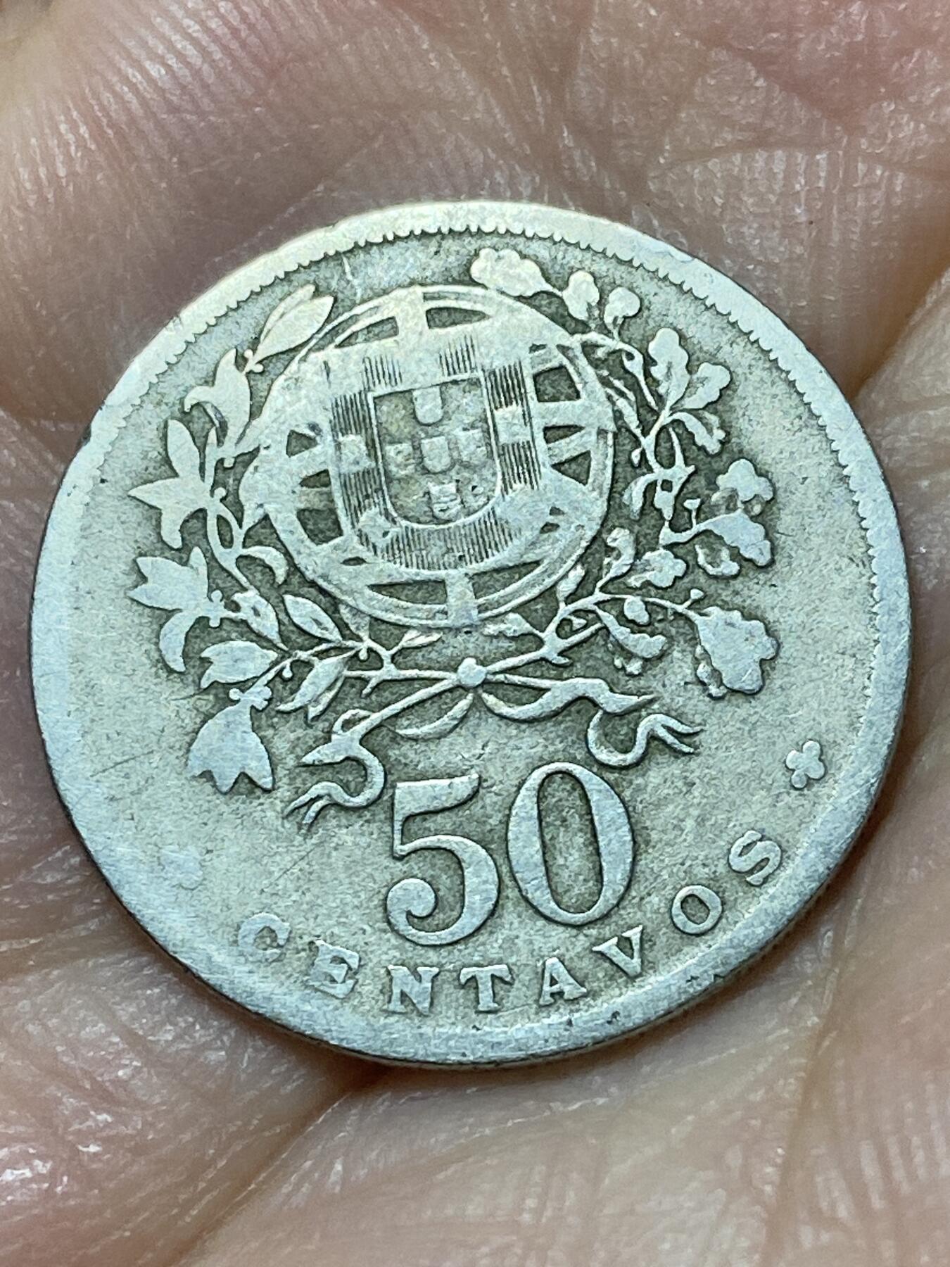 2026年第二十七场(总第一百九十六场）外国好品散币场(免佣金) 稀少早期年份–葡萄牙🇵🇹1929年50分(共和国时期第四套)