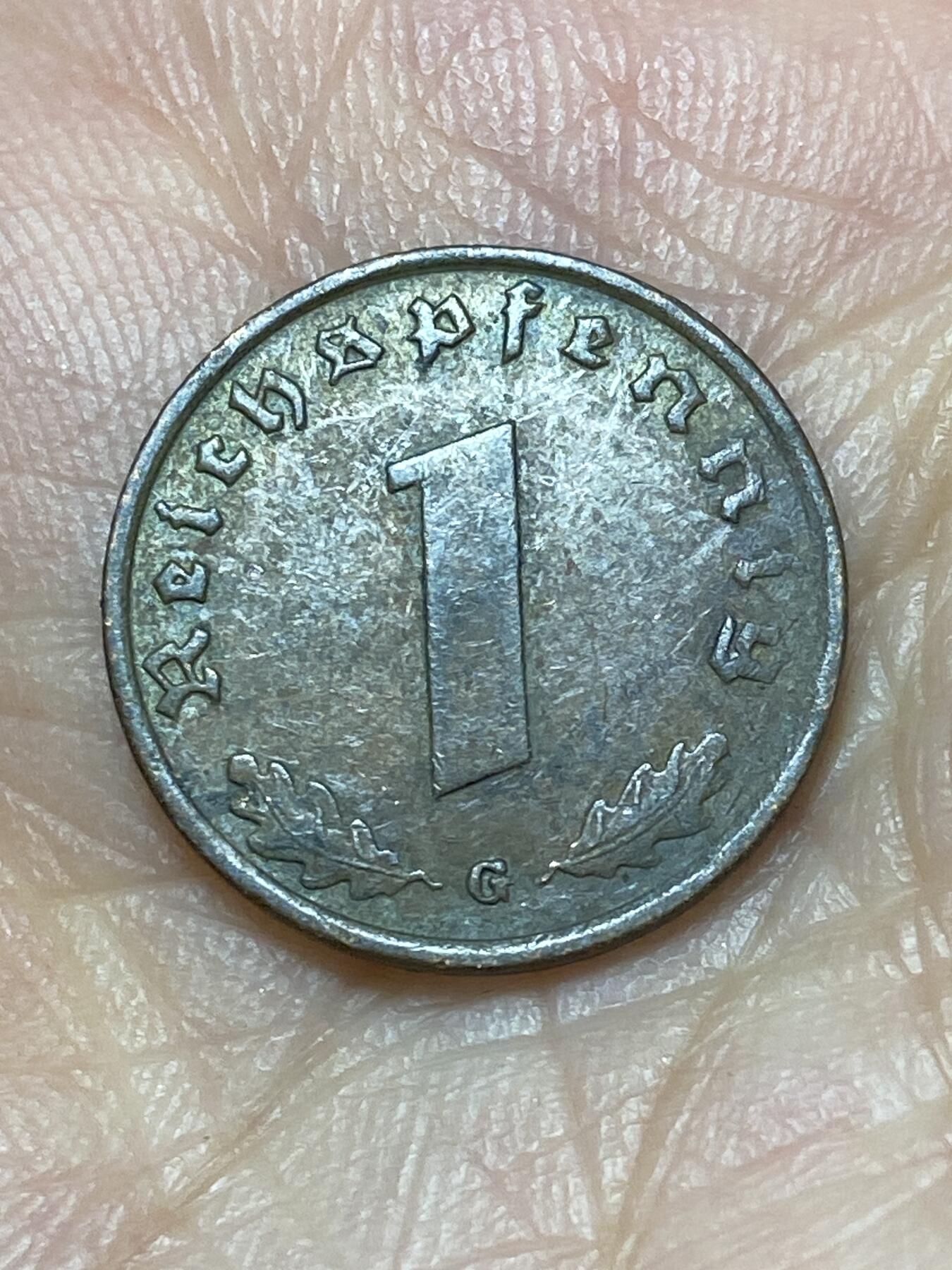 2026年第二十七场(总第一百九十六场）外国好品散币场(免佣金) 德意志第三帝国1939年1芬尼(G标，卡尔斯鲁厄造)